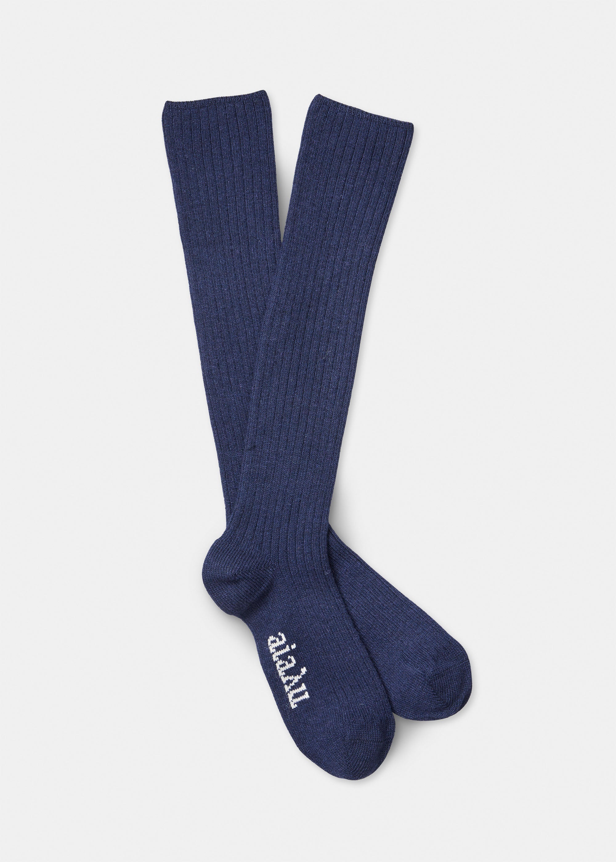 Cashmere knee socks | Navy