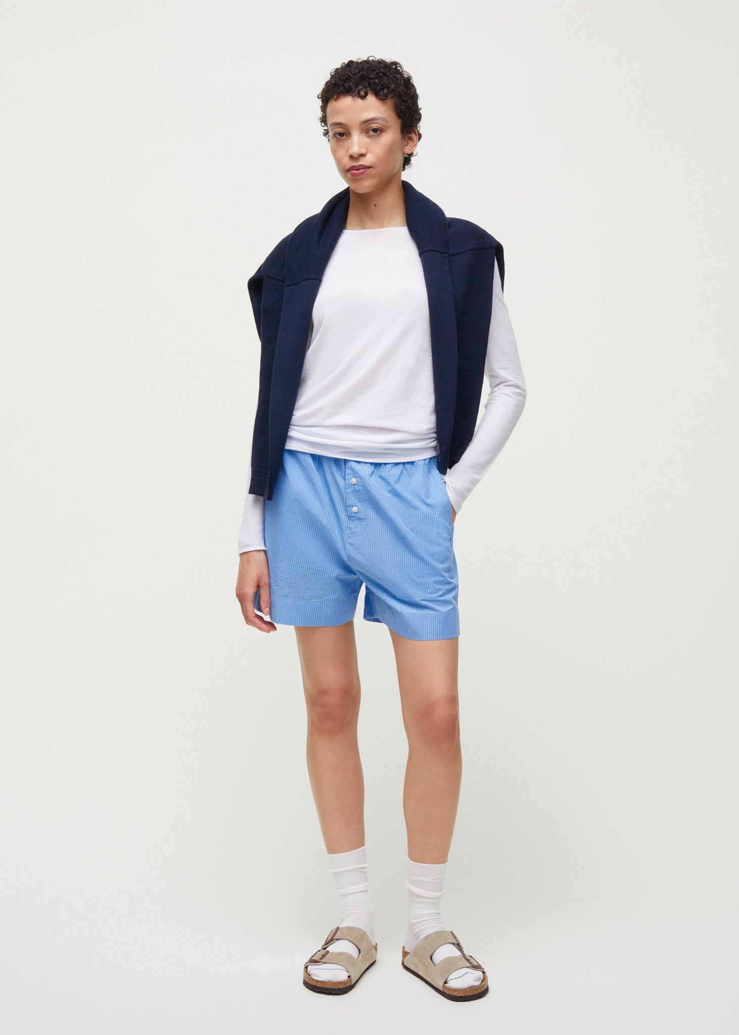 Casual shorts check | Mix Blue
