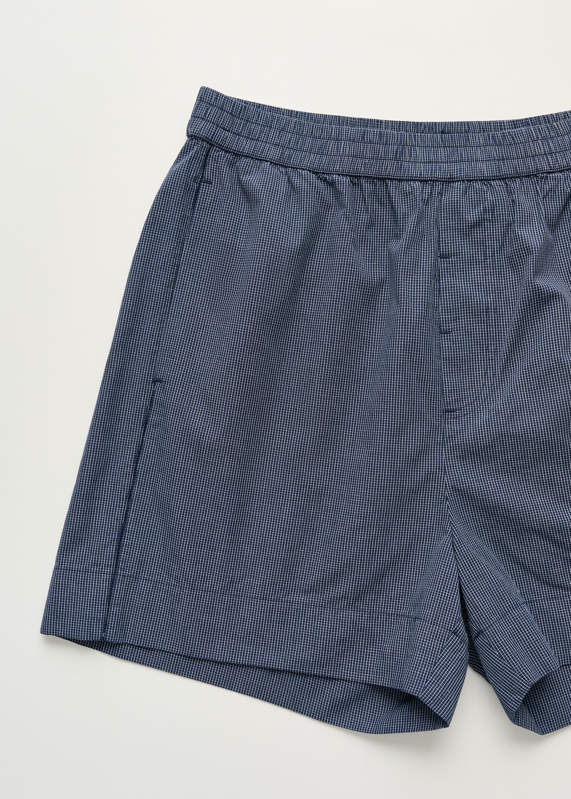 Casual shorts check | Navy Check Shorts aiayu