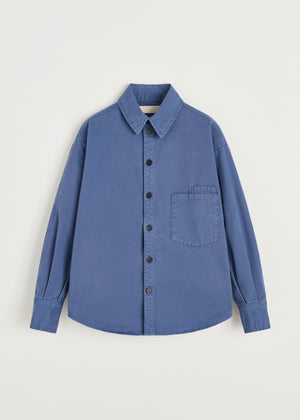 Casy shirt cotton | Washed French Blue Shirt Woven aiayu