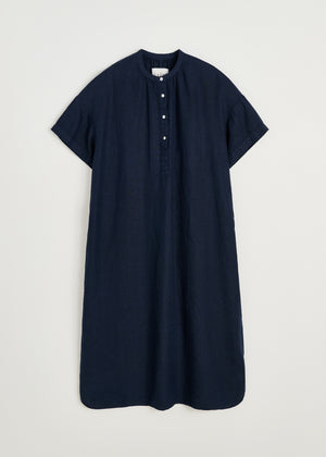 Cille dress linen | Navy Dress aiayu