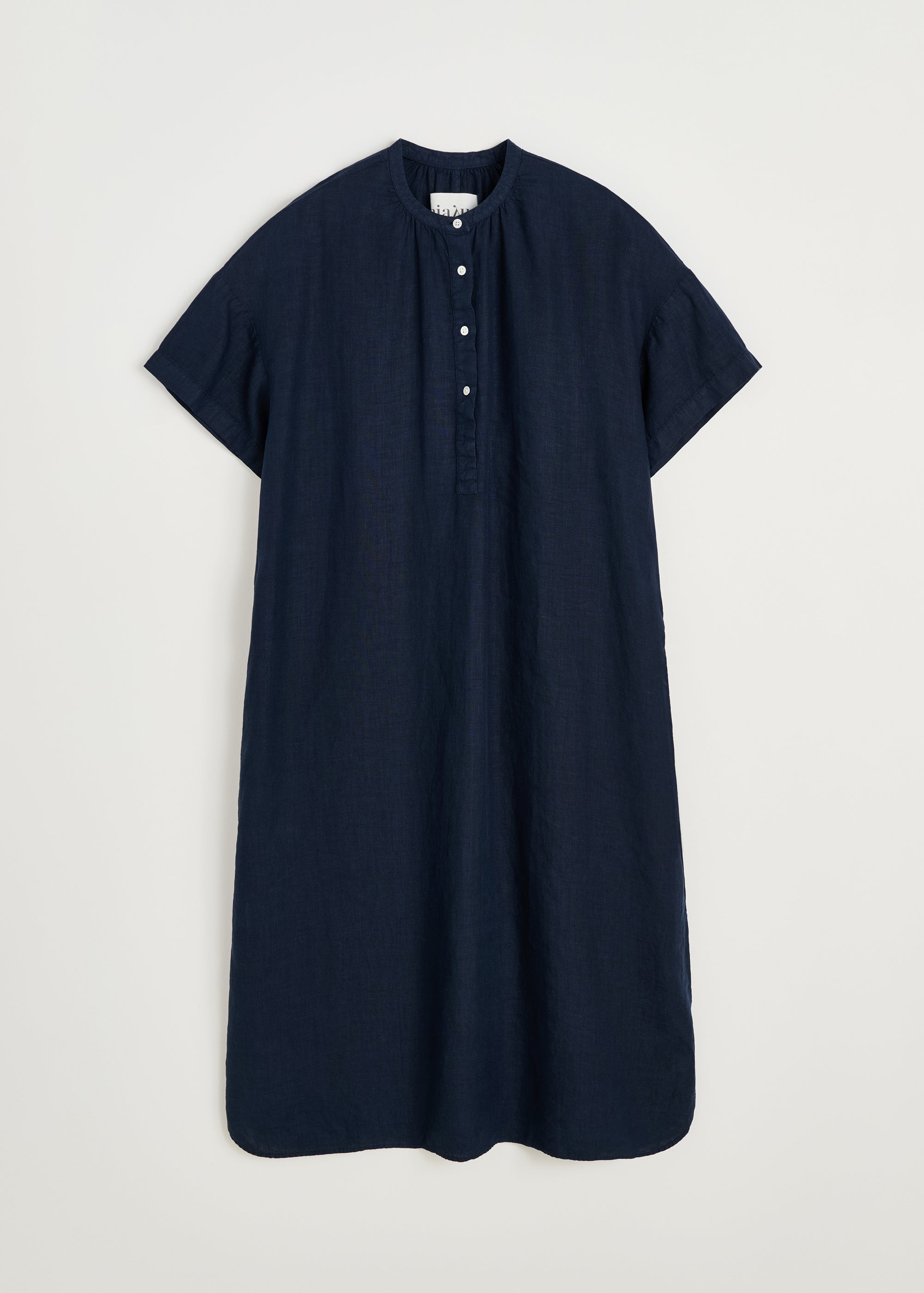 Cille dress linen | Navy Dress aiayu