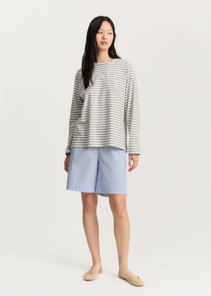 Circular long sleeve melange | Mix Grey Melange