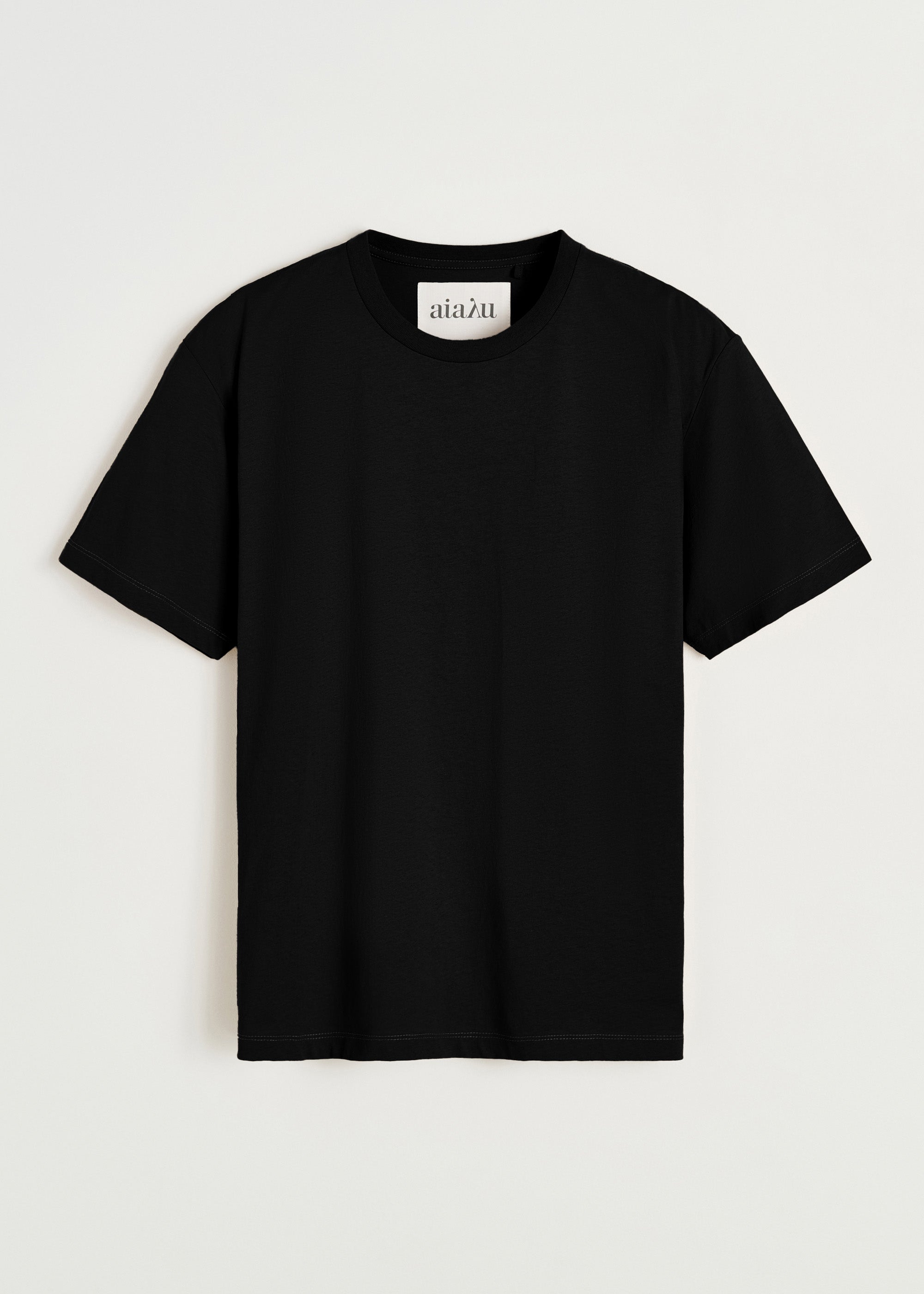 Classic circular tee | Black T-shirt aiayu