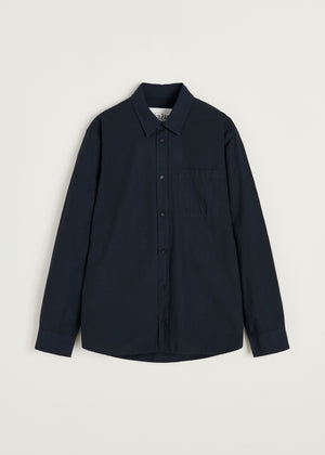 Classic shirt | Black Navy Shirt Woven aiayu