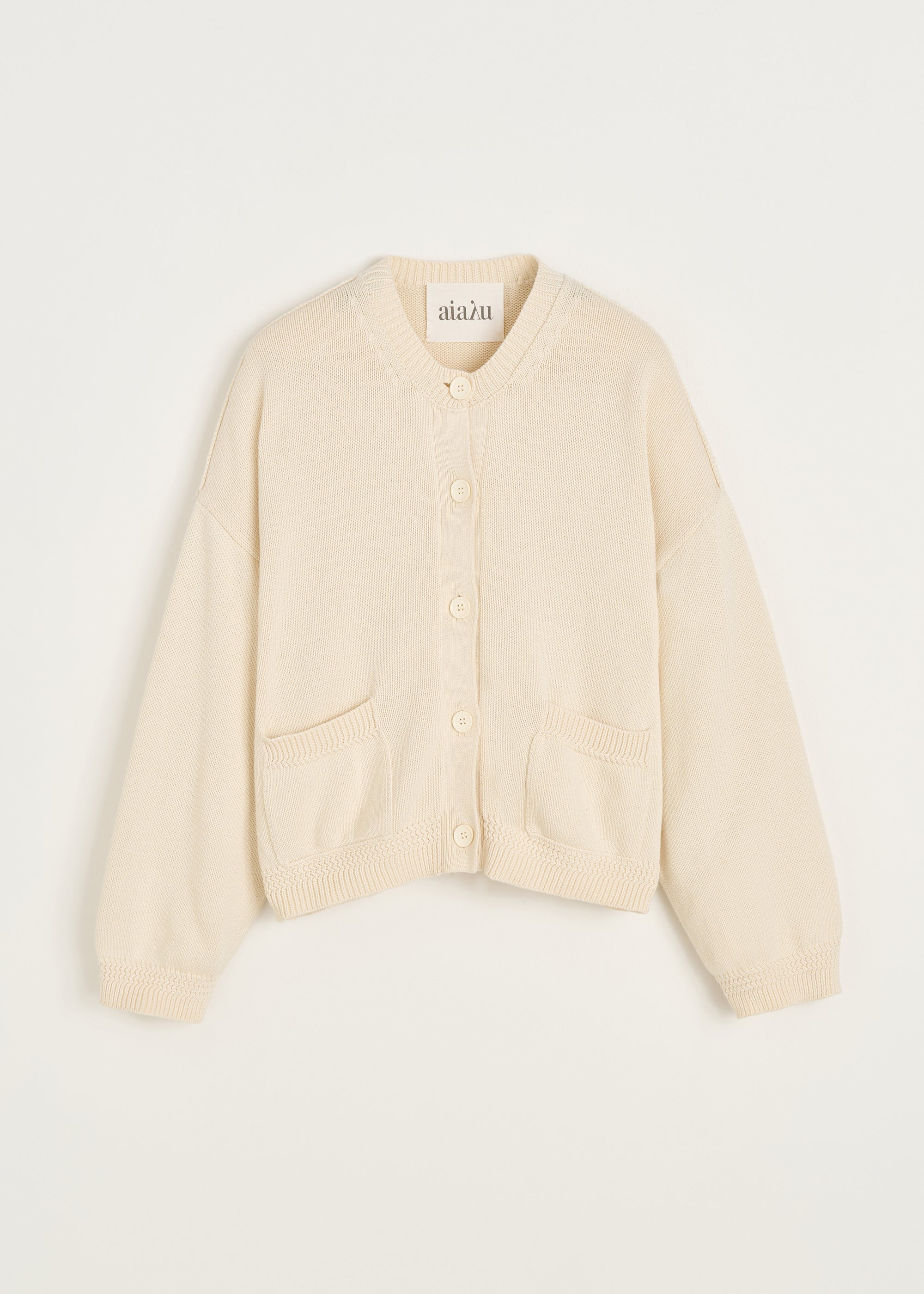Cobe cotton cardigan | Pure Ecru Cardigan aiayu