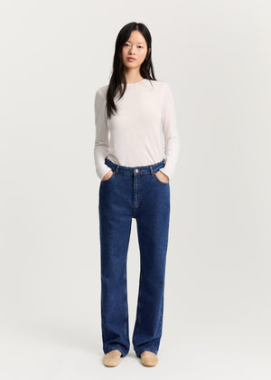 Cooper highwaist straight jeans | Mid Blue Jeans aiayu