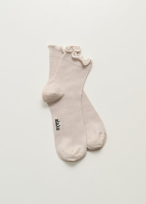 Cotton frill sock | Milk Socks aiayu