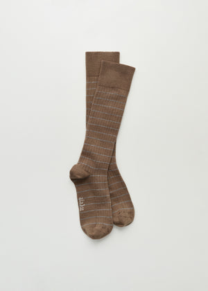 Cotton long socks | Mix Chestnut Socks aiayu