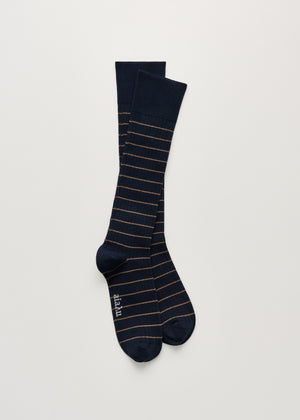 Cotton long socks | Mix Navy Socks aiayu