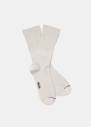 Cotton rib socks | Milk