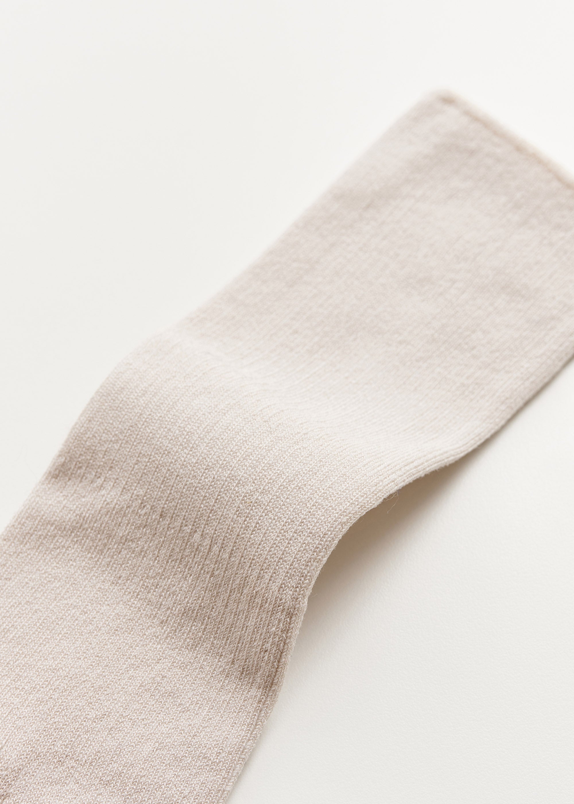 Cotton rib socks | Milk