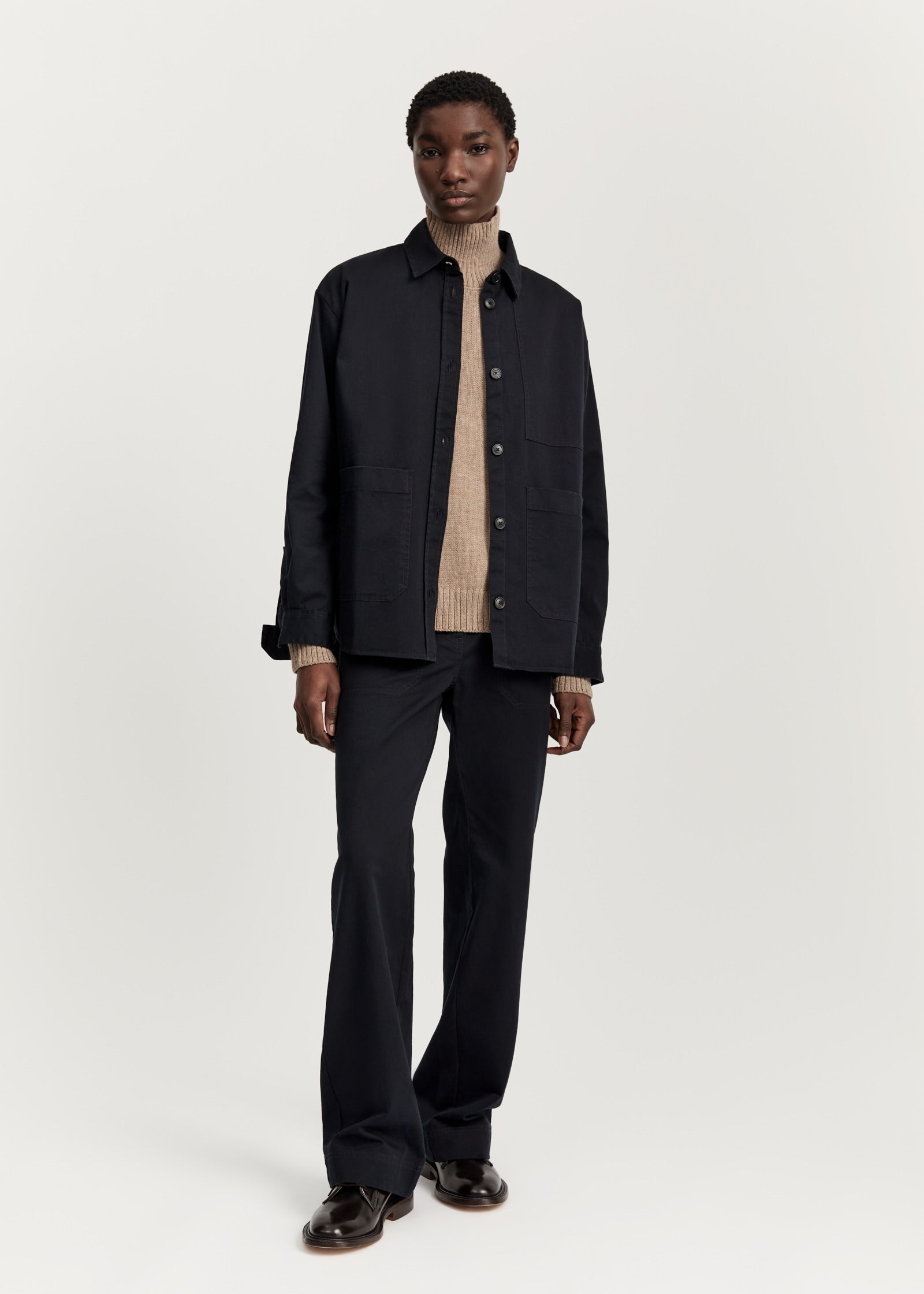 Dusty shirt | Black Navy Shirt Woven aiayu