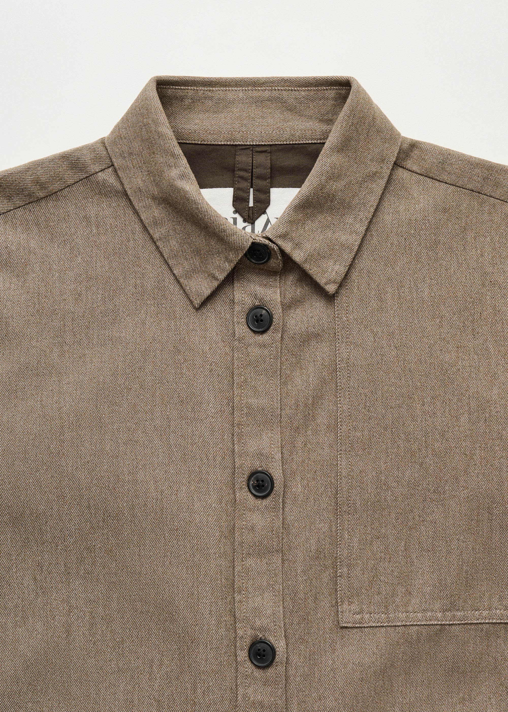 Dusty shirt | Smokey Brown Melange Shirt Woven aiayu