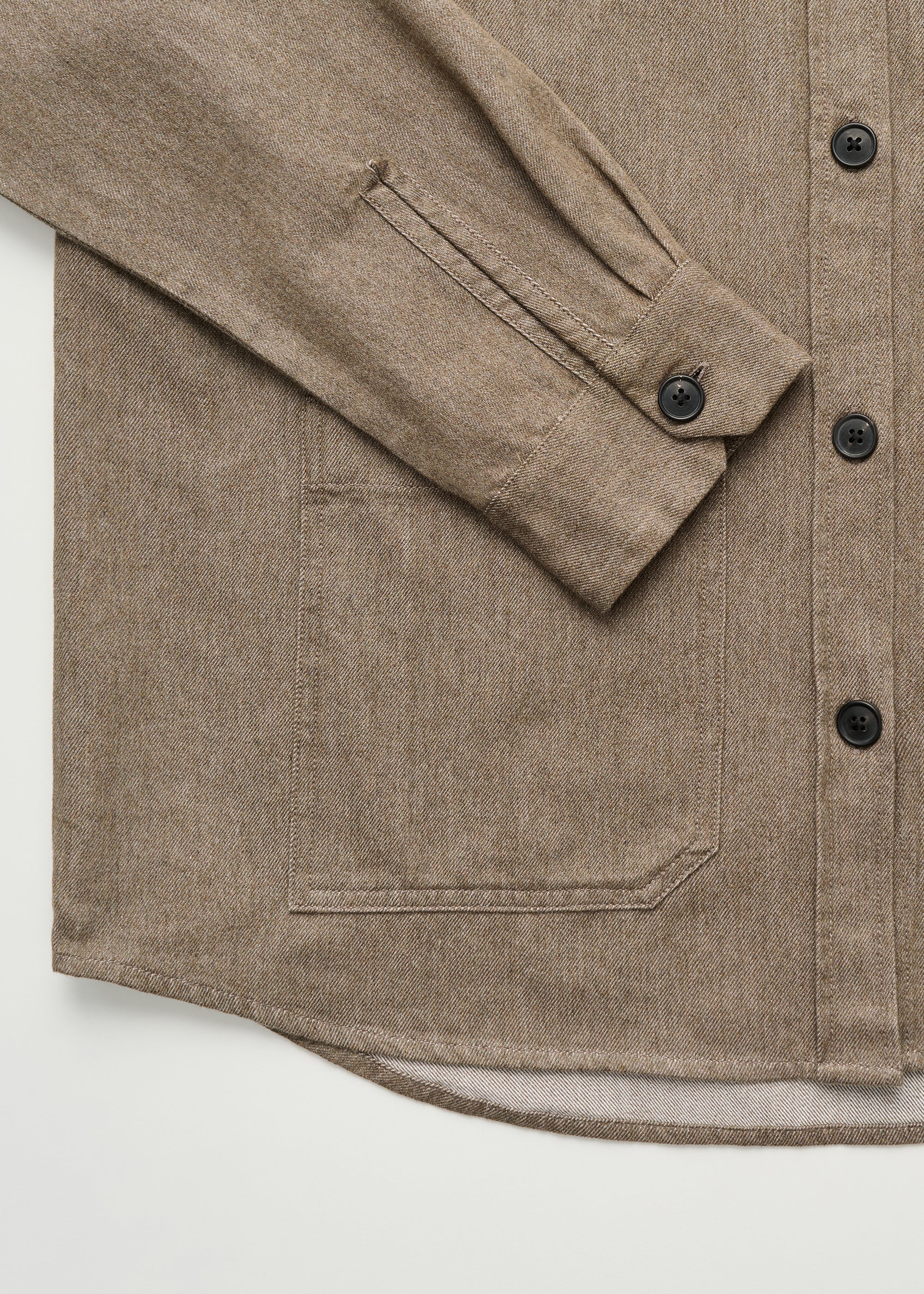 Dusty shirt | Smokey Brown Melange Shirt Woven aiayu