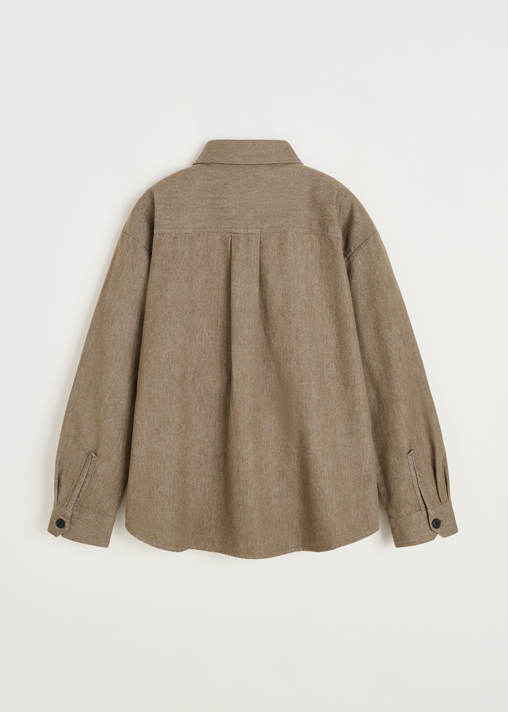 Dusty shirt | Smokey Brown Melange Shirt Woven aiayu