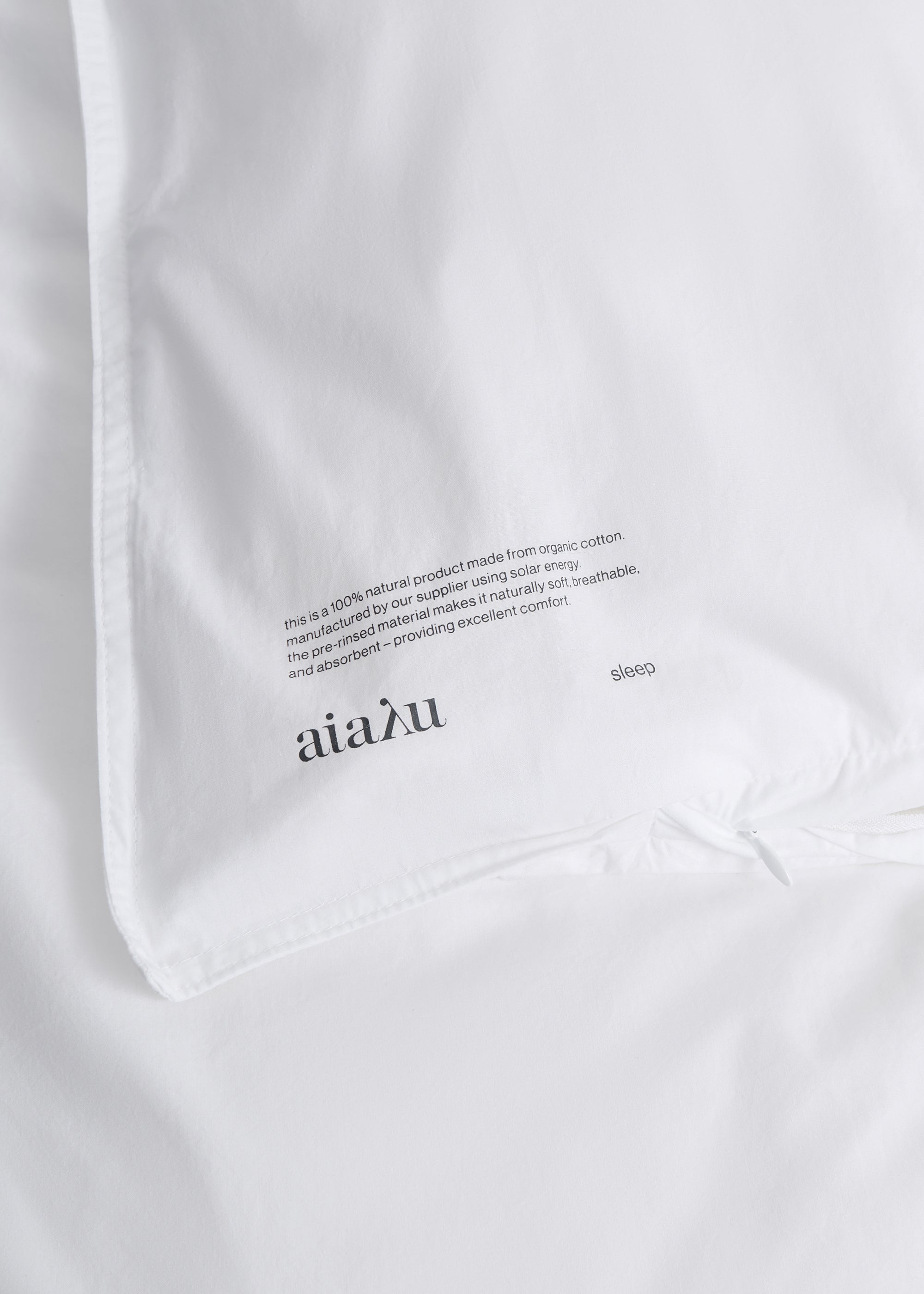 Duvet set 140x220 and pillow case | White Bedding aiayu