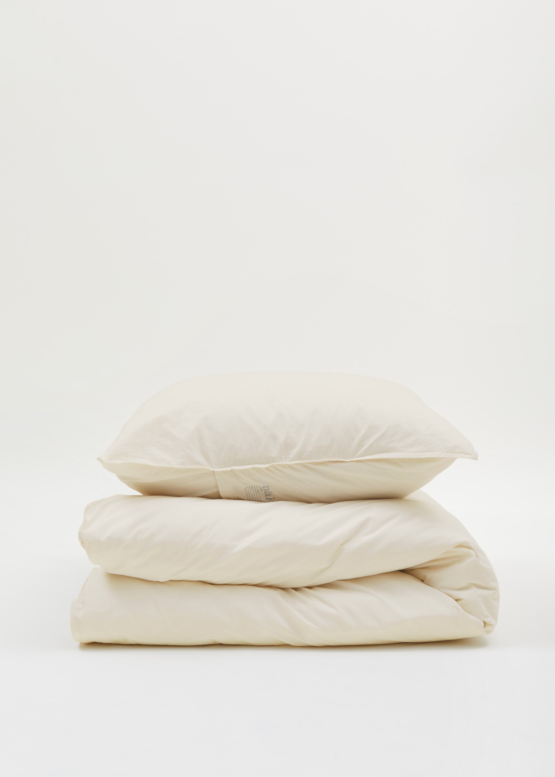 Duvet set & pillow case - pure ecru zip | Pure Ecru