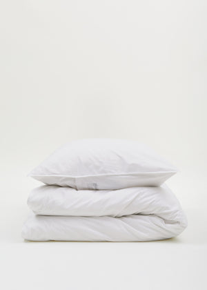 Duvet set 140x220 and pillow case | White Bedding aiayu