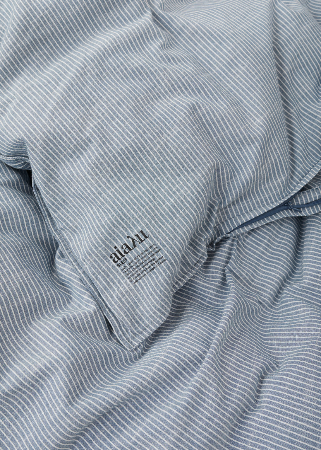 Duvet set 200x220 & pillow cases - striped indigo | Indigo