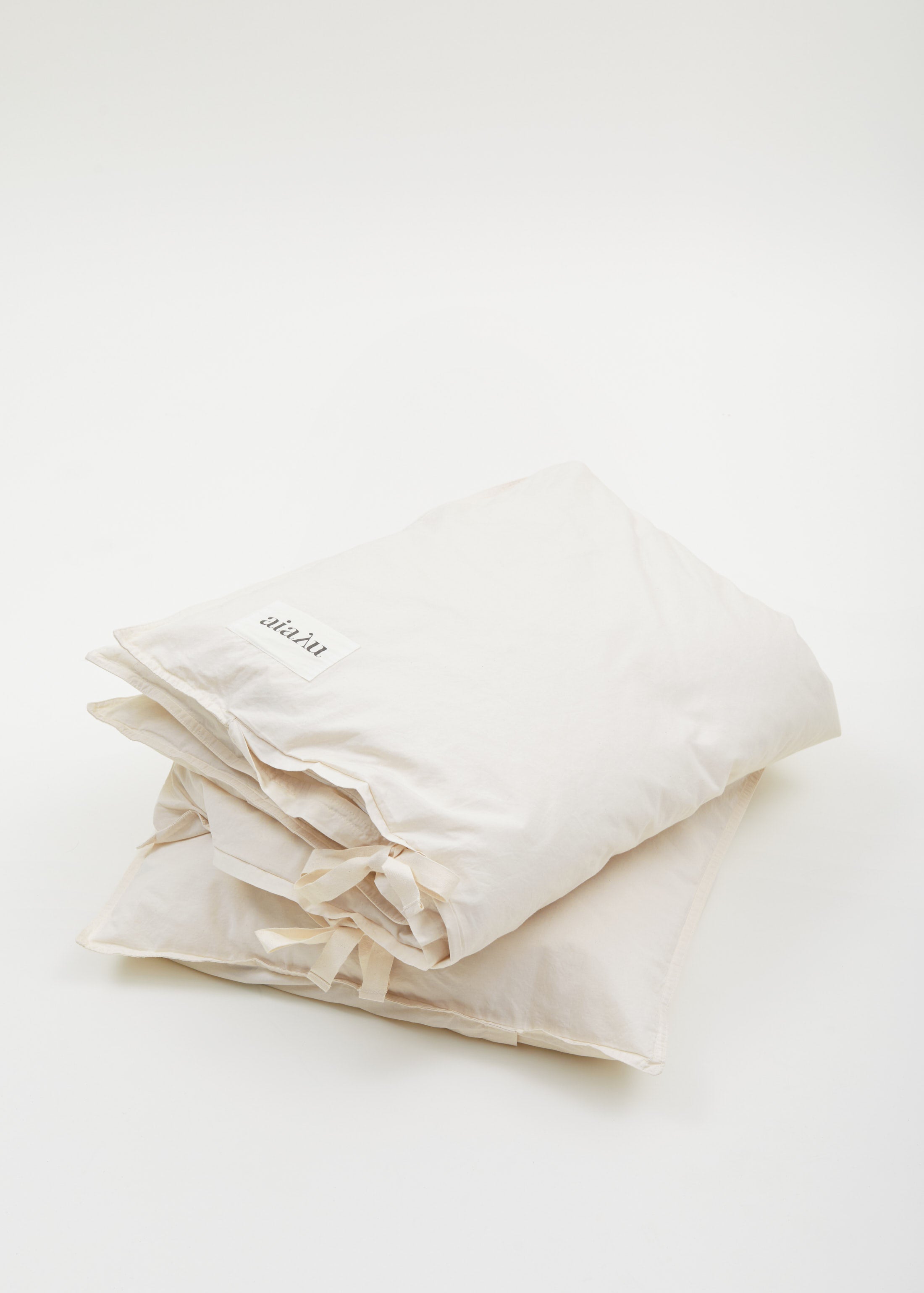Baby duvet set 70x100 & pillow case - pure ecru strap | Pure Ecru