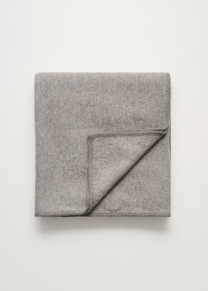 Edvin wool throw | Pure Grey Throw aiayu