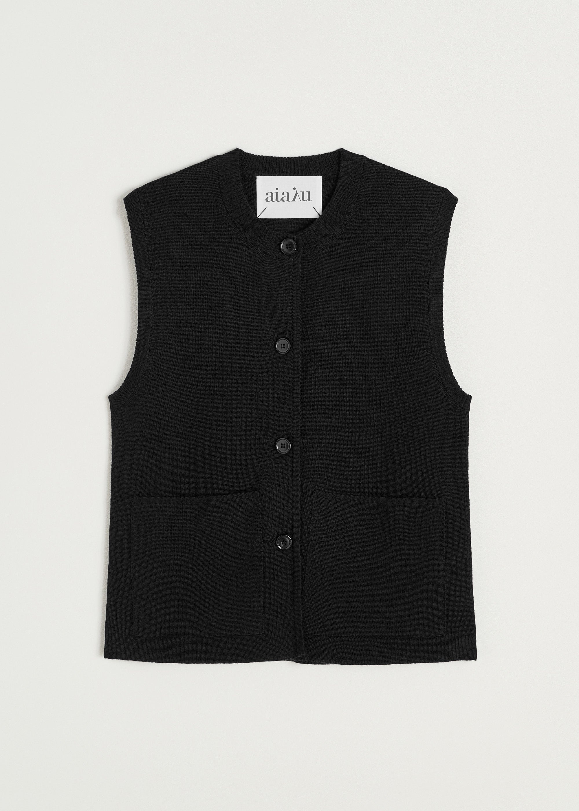 Elva vest – merino wool | Black