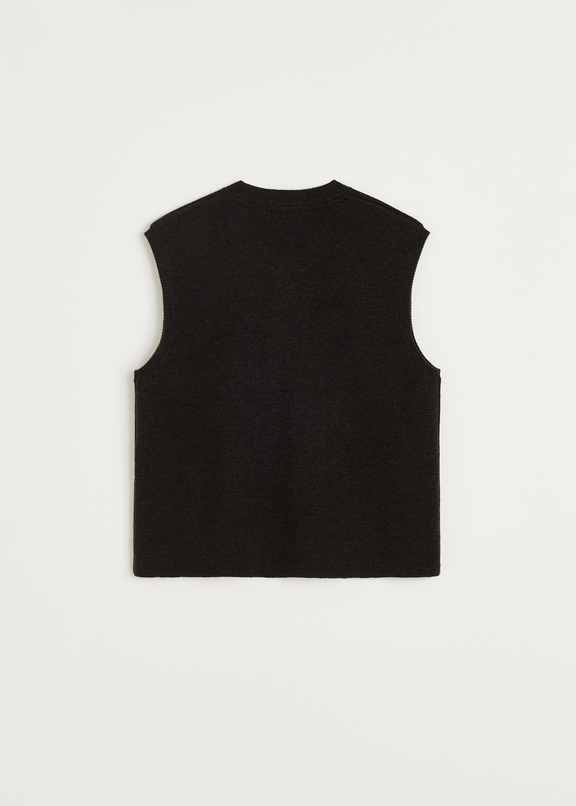 Elva vest - pure merino wool | Dark Brown Melange