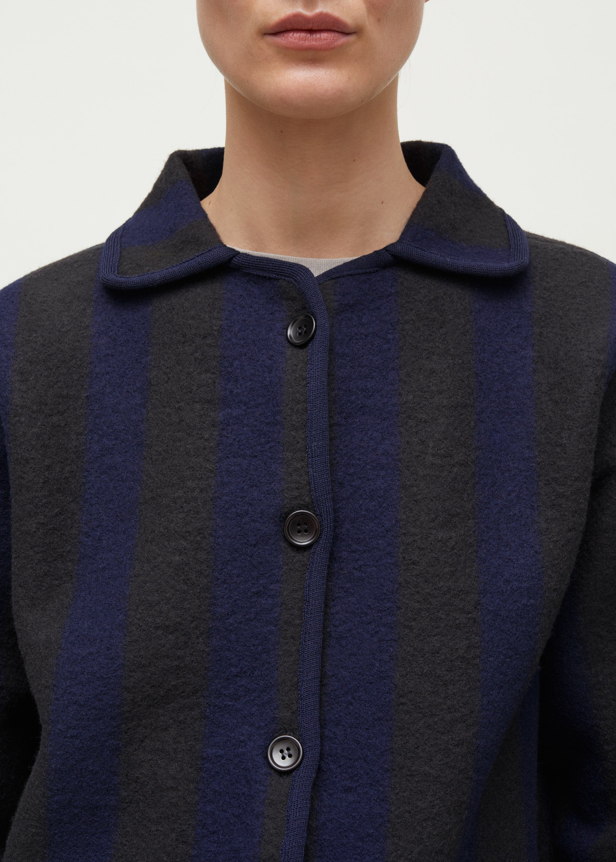 Ethan wool jacket | Mix Brown