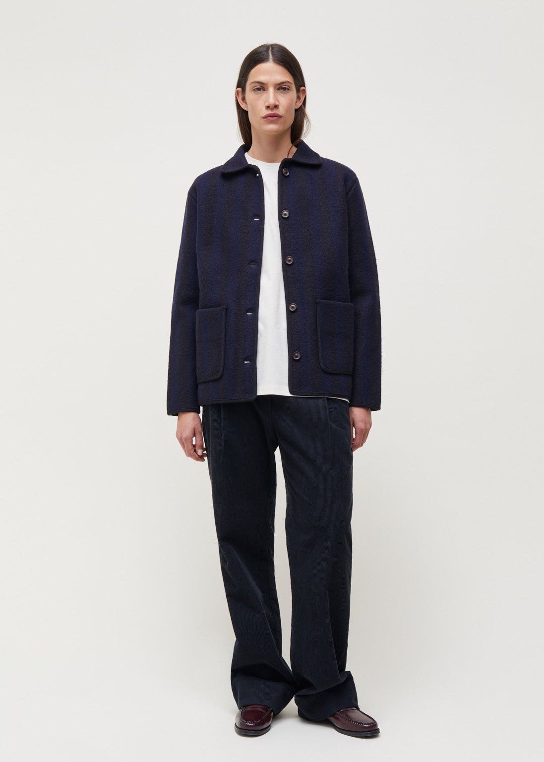Tagged New] HYKE Mohair Double-Breasted Coat