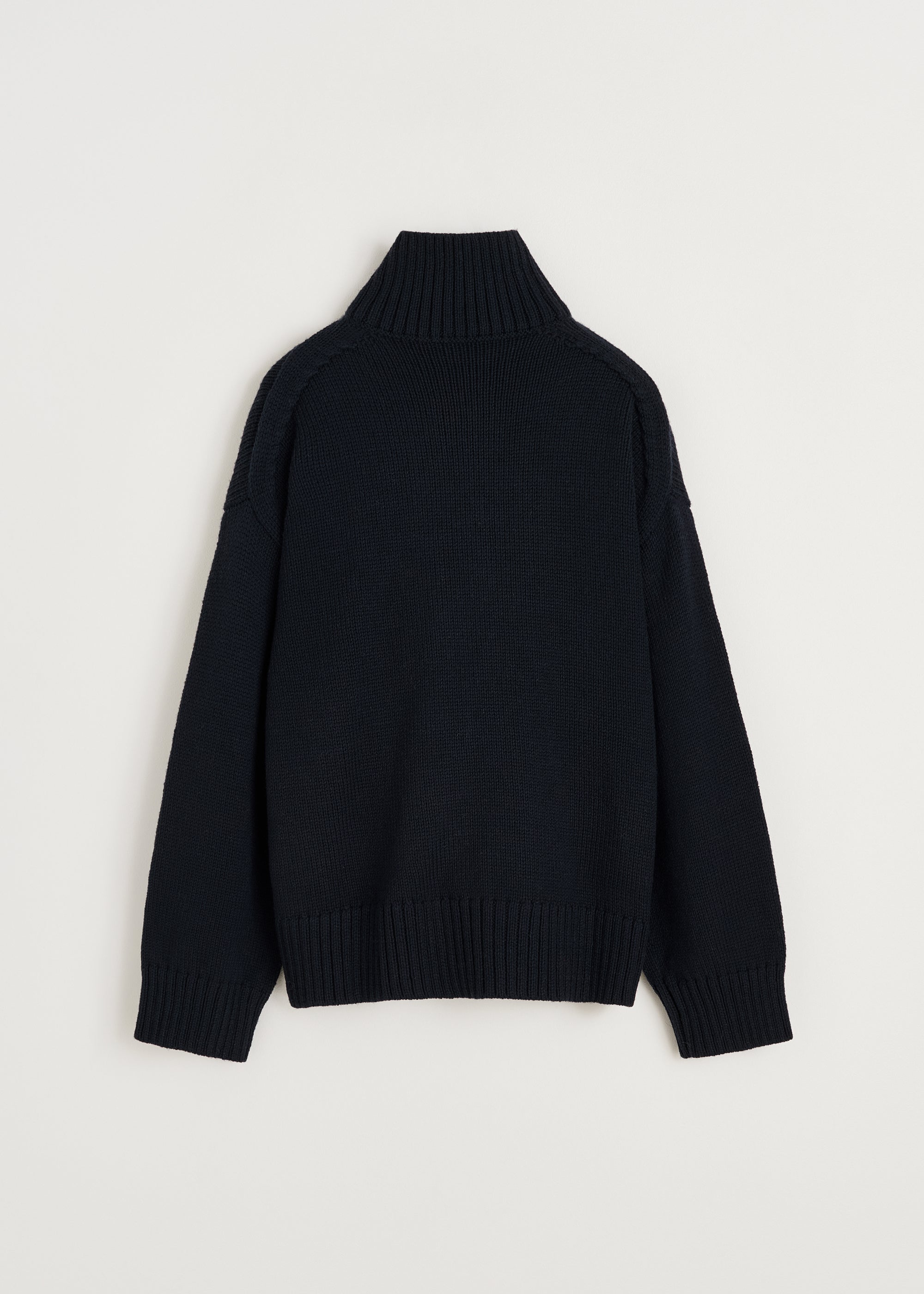 Farah sweater – highland wool | Black Navy Sweater aiayu