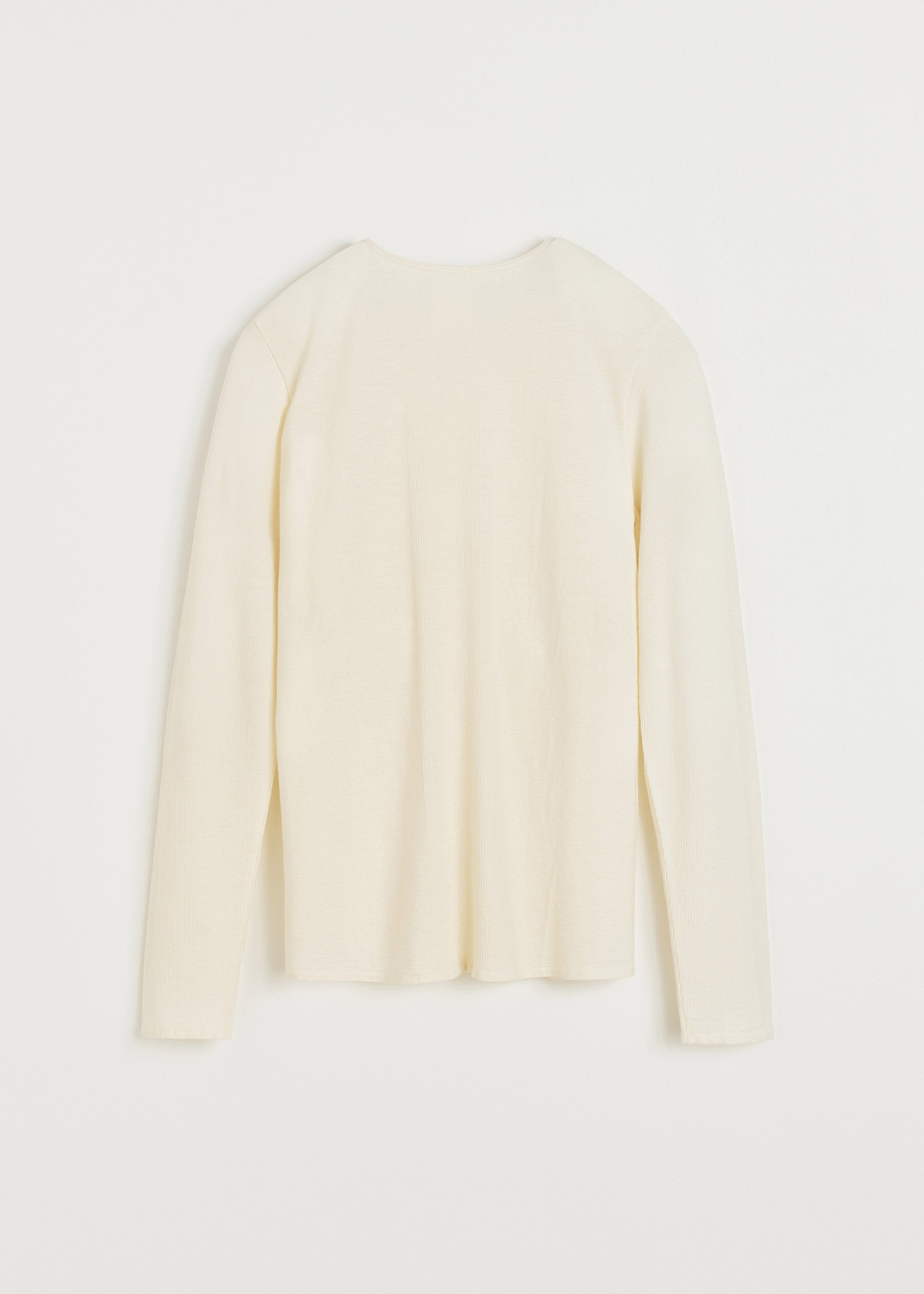 Gentle cashmere long sleeve | Pure Ecru