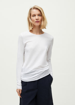 Gentle long sleeve - cashmere | White