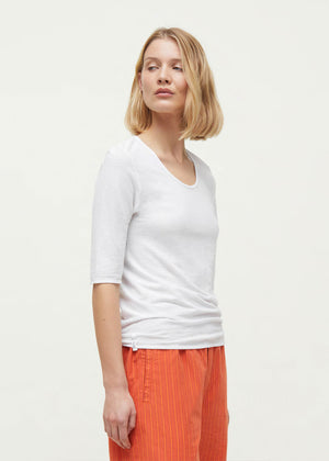 Gentle cashmere tee | White