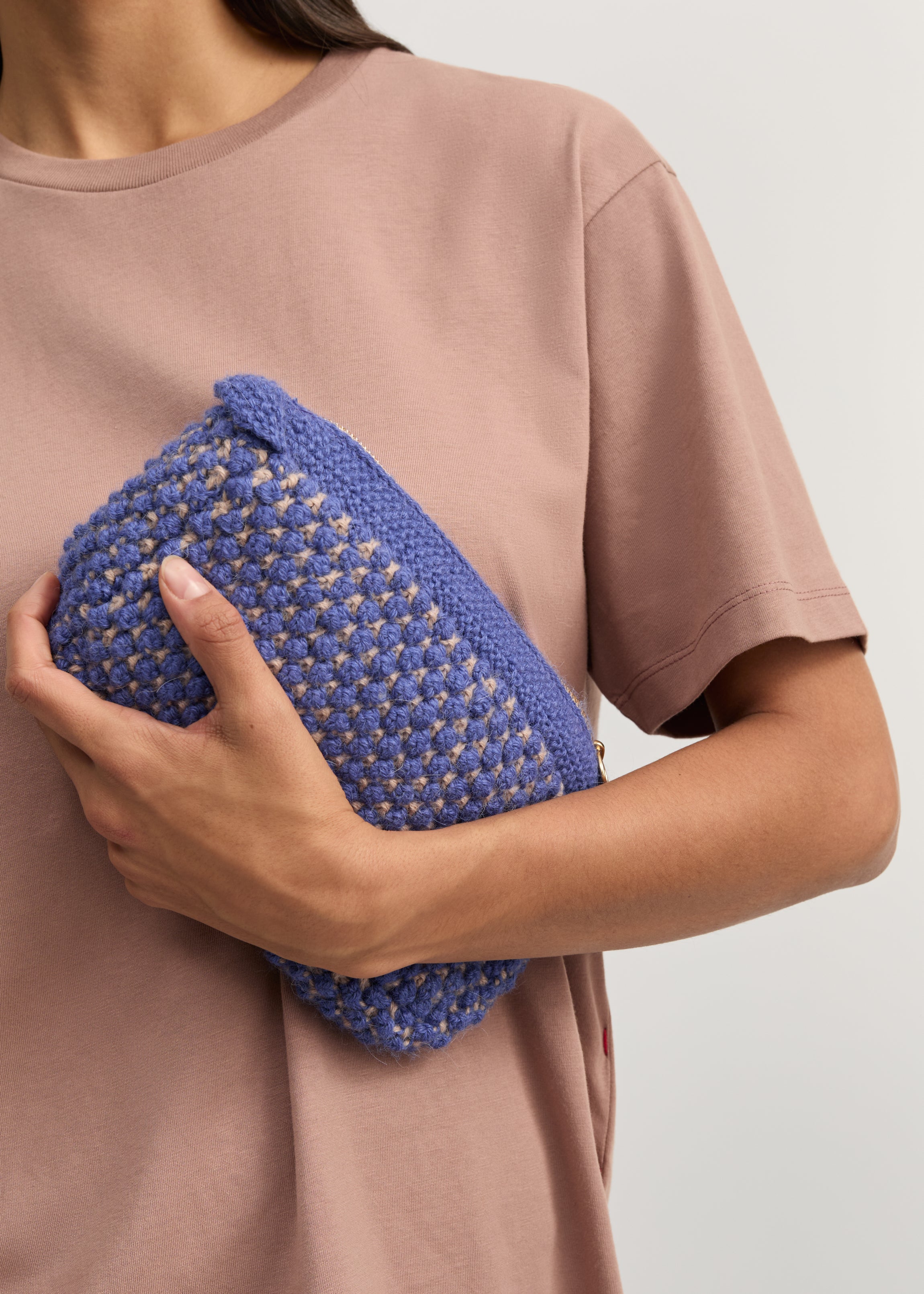 Helen classic clutch | Mix french blue / rose dust Purse aiayu