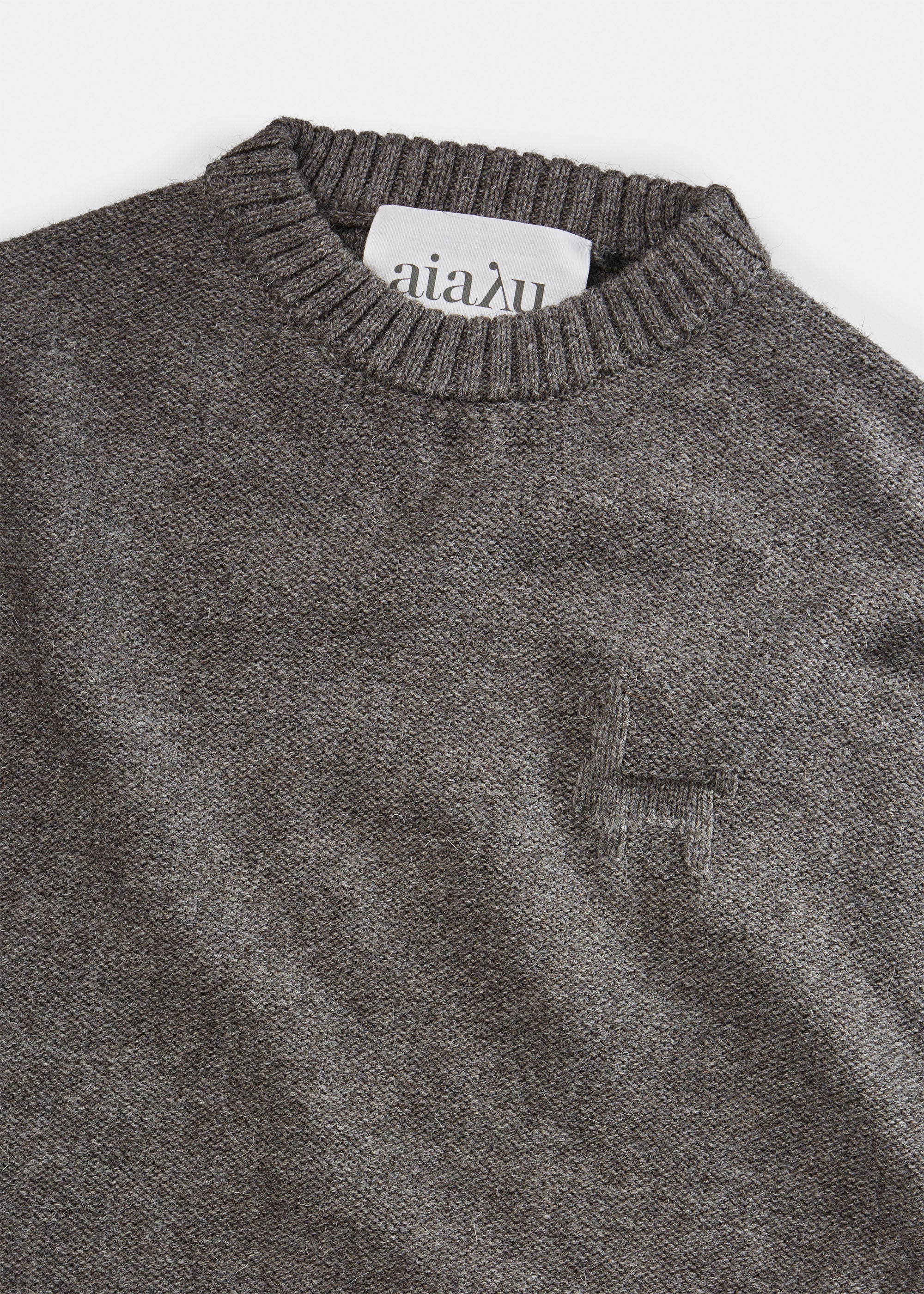 Highland juna wool sweater | Pure Grey