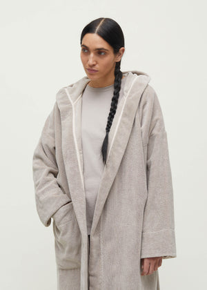 Hooded bathrobe terry | Dried Linen