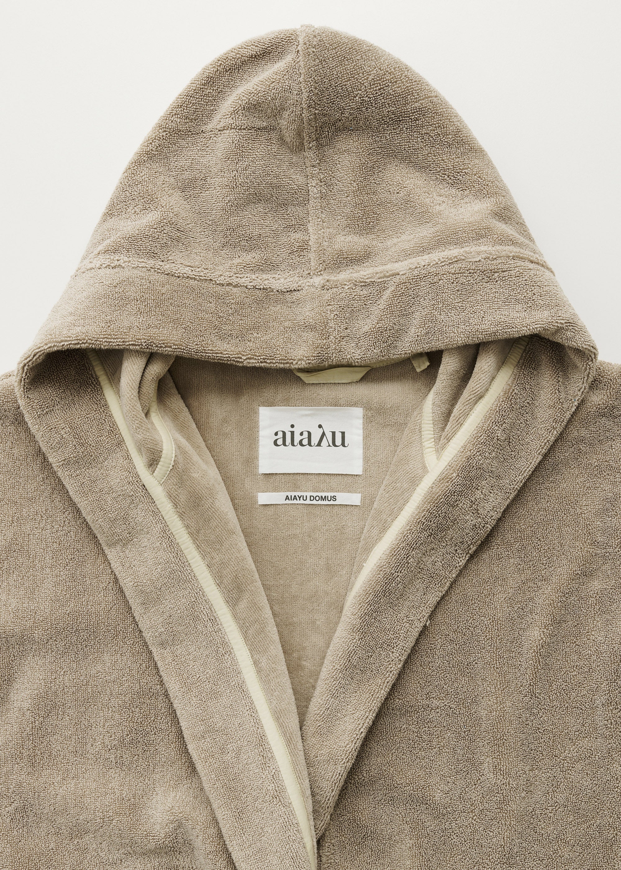 Hooded bathrobe terry | Dried Linen