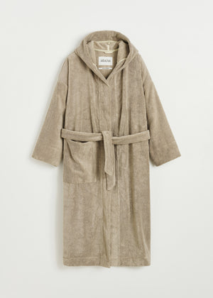 Hooded bathrobe terry | Dried Linen