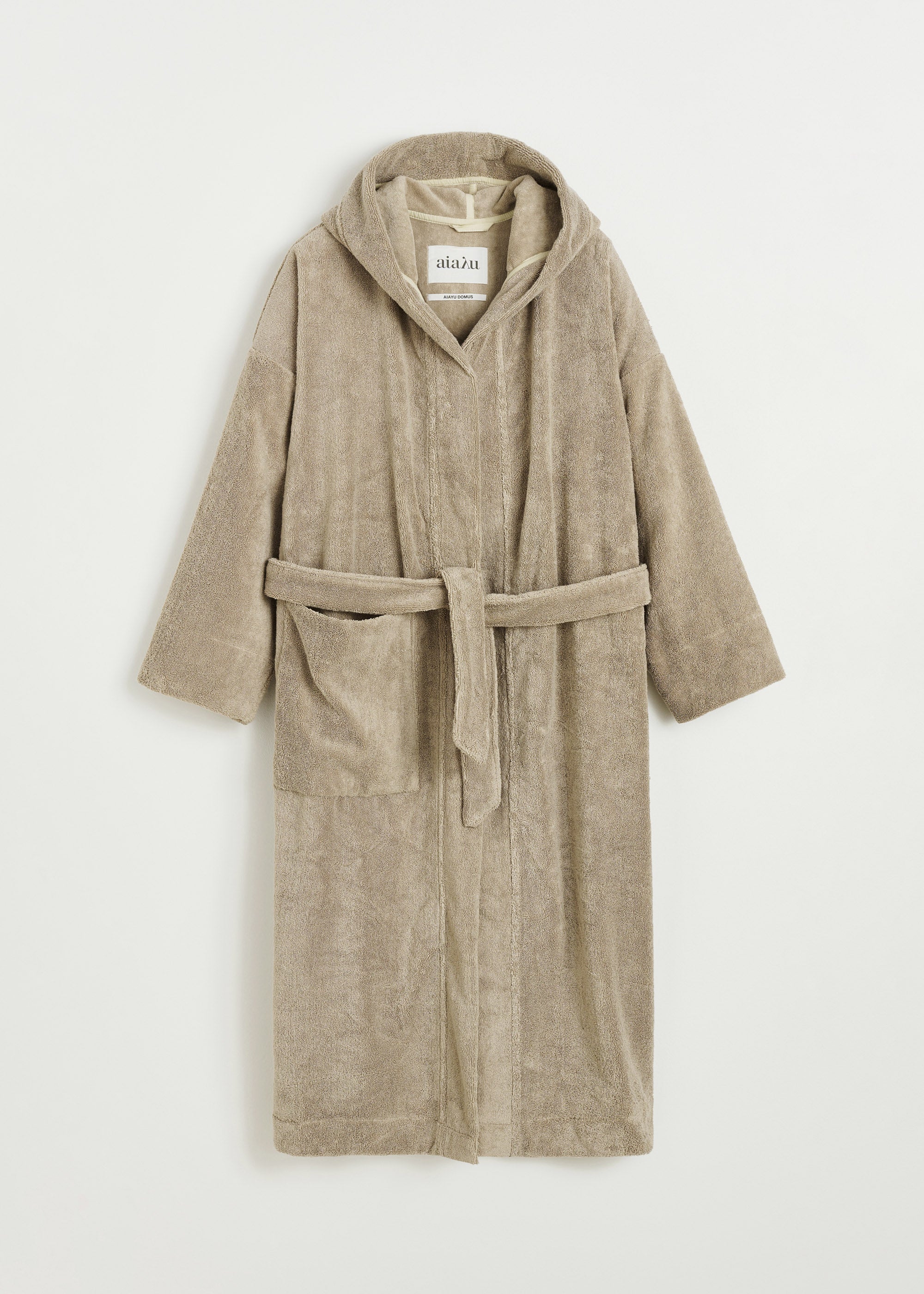Hooded bathrobe terry | Dried Linen
