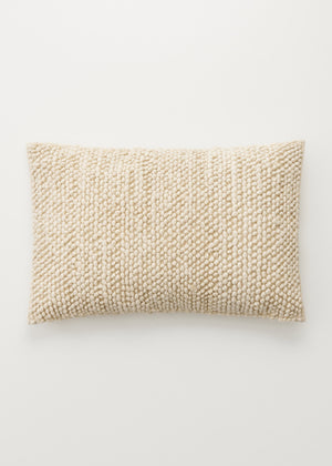 Idras wool pillow - 40x60 | Pure Ecru Pillow aiayu.com