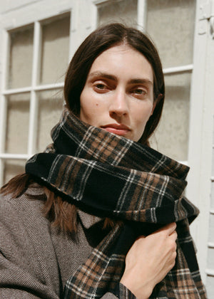 Kaya wool scarf | Mix Black