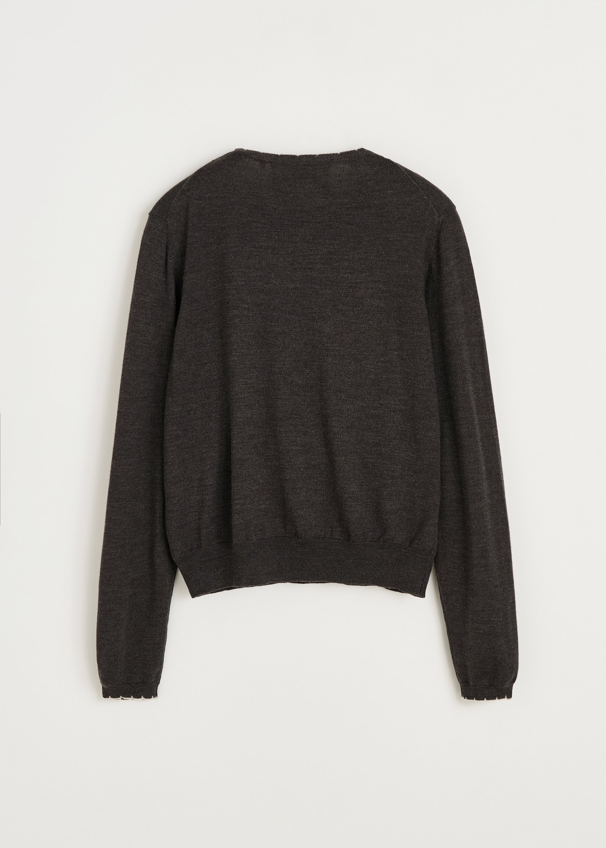 Isha sweater – pure merino wool | Dark Brown Melange Sweater aiayu