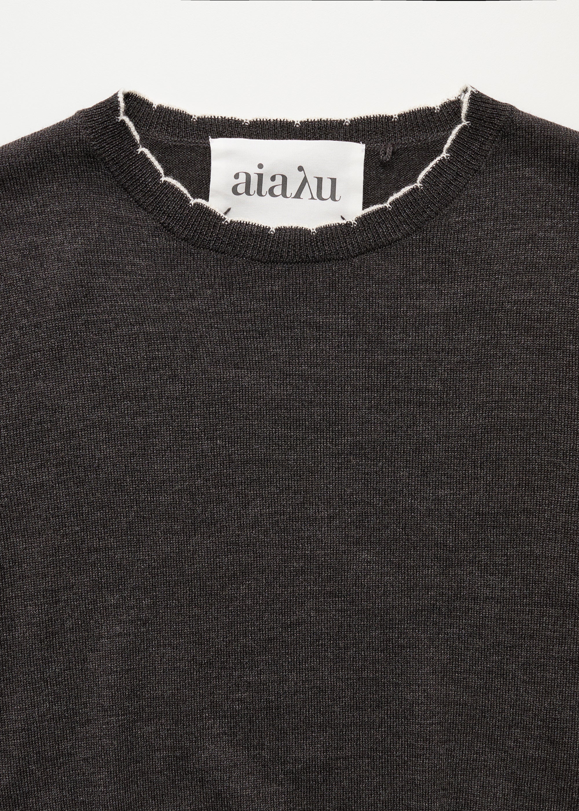 Isha sweater – pure merino wool | Dark Brown Melange Sweater aiayu