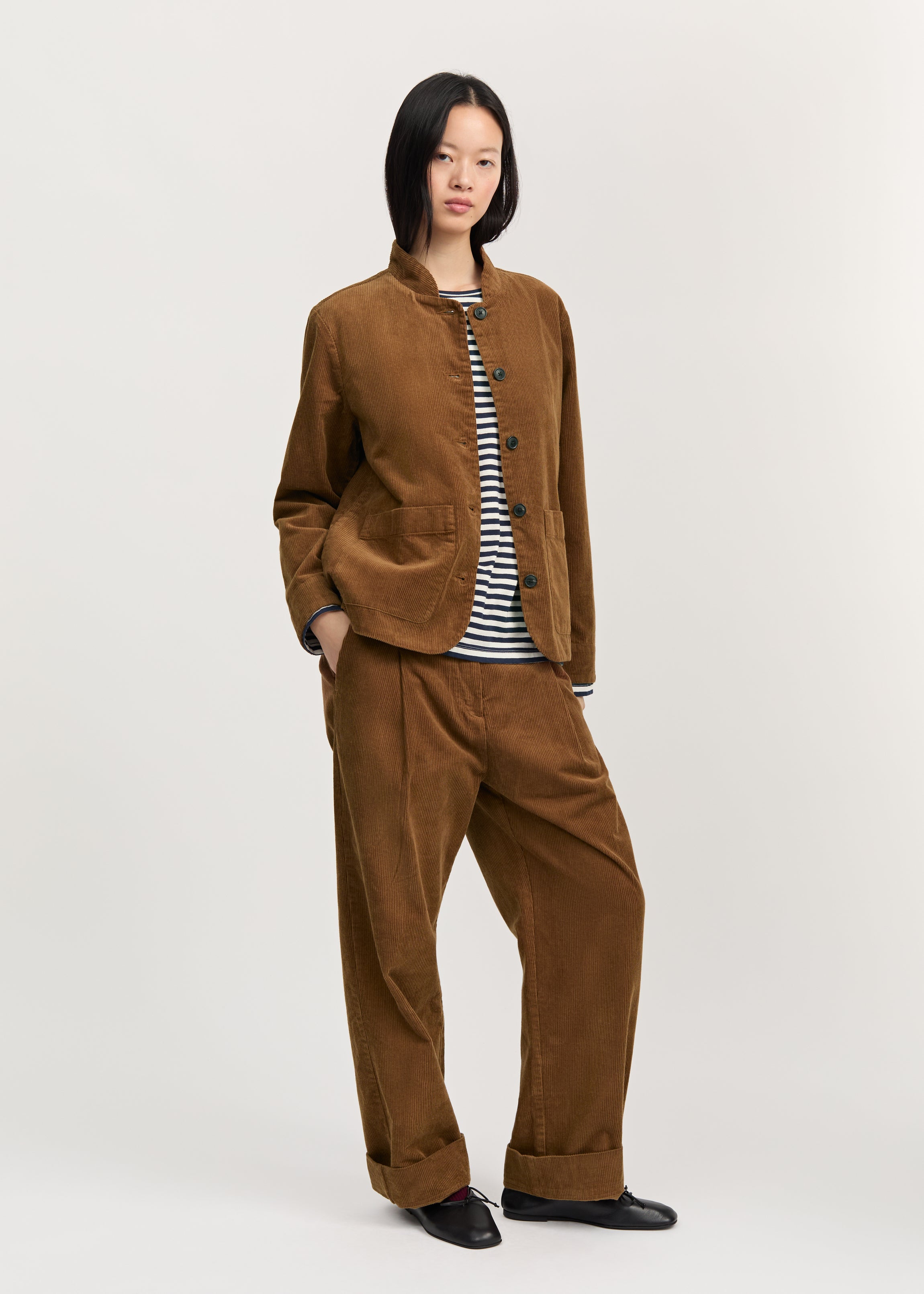 Jacy jacket corduroy | Cognac Jacket aiayu