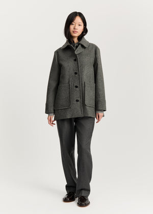 Jamie jacket loden – wool | Pure Grey Coat aiayu