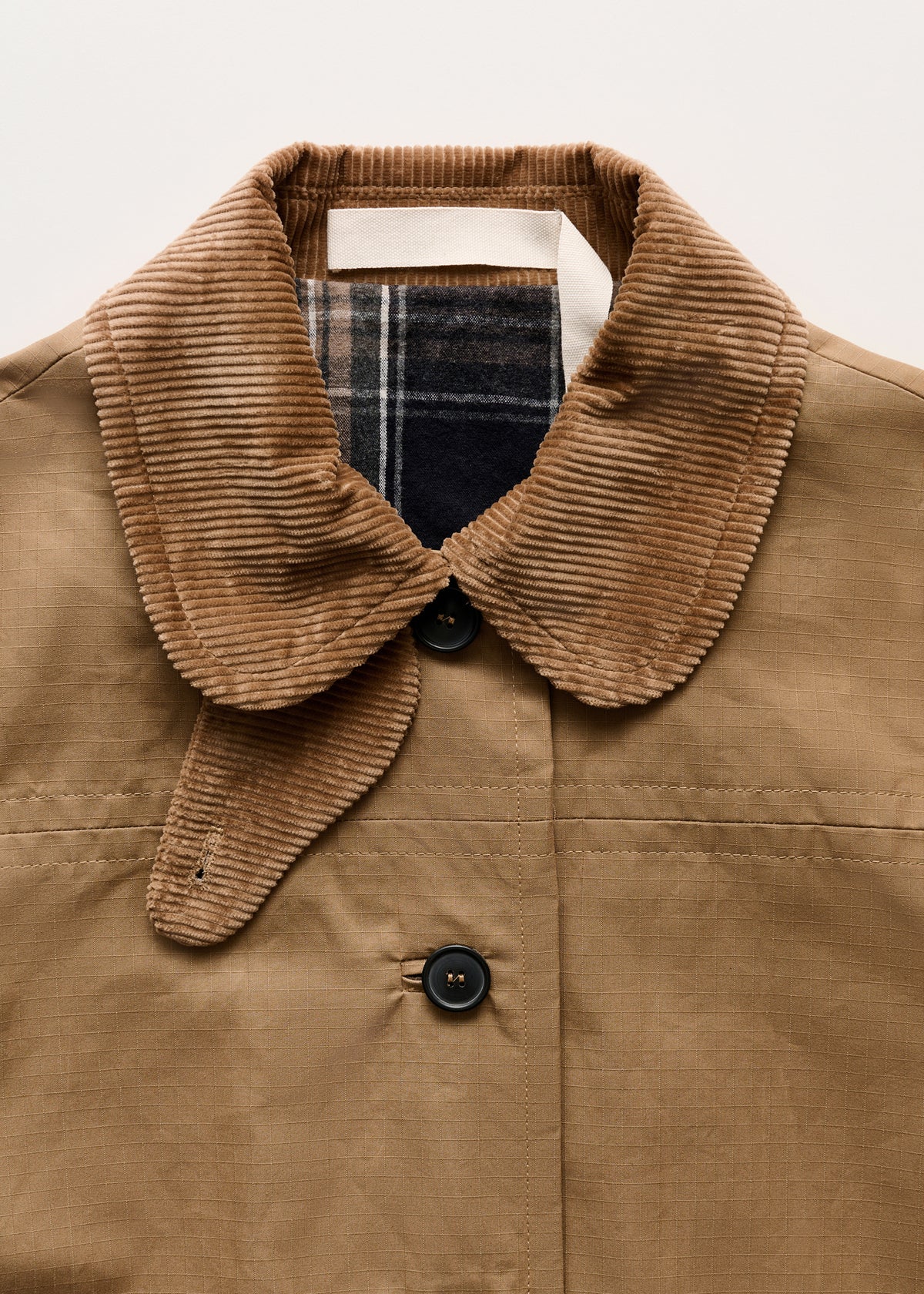 Jamie jacket ripstop – oilskin hybrid | Warm khaki Jacket aiayu