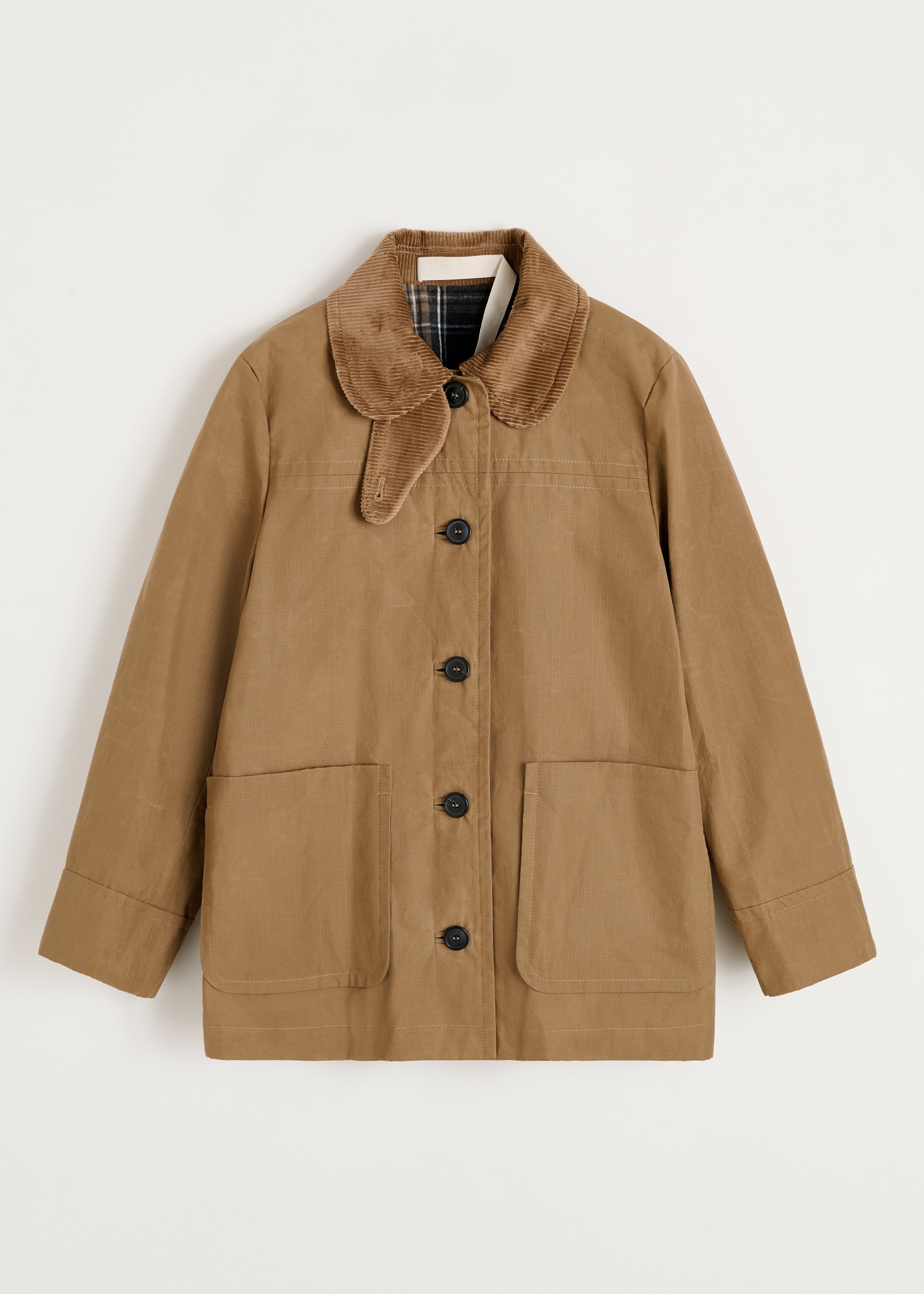 Jamie jacket ripstop – oilskin hybrid | Warm khaki Jacket aiayu