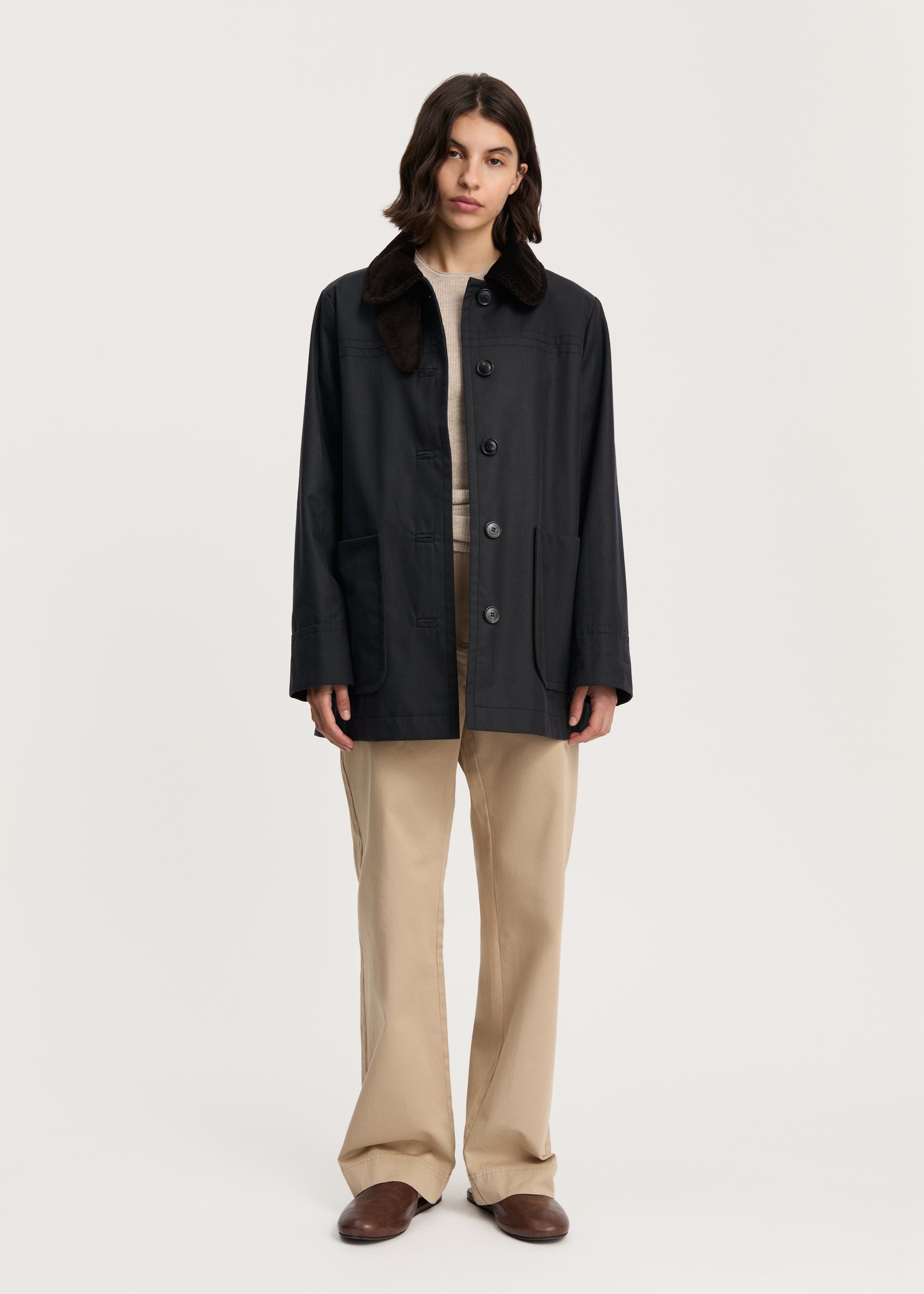 Jamie jacket – ripstop oilskin | Antracite Jacket aiayu