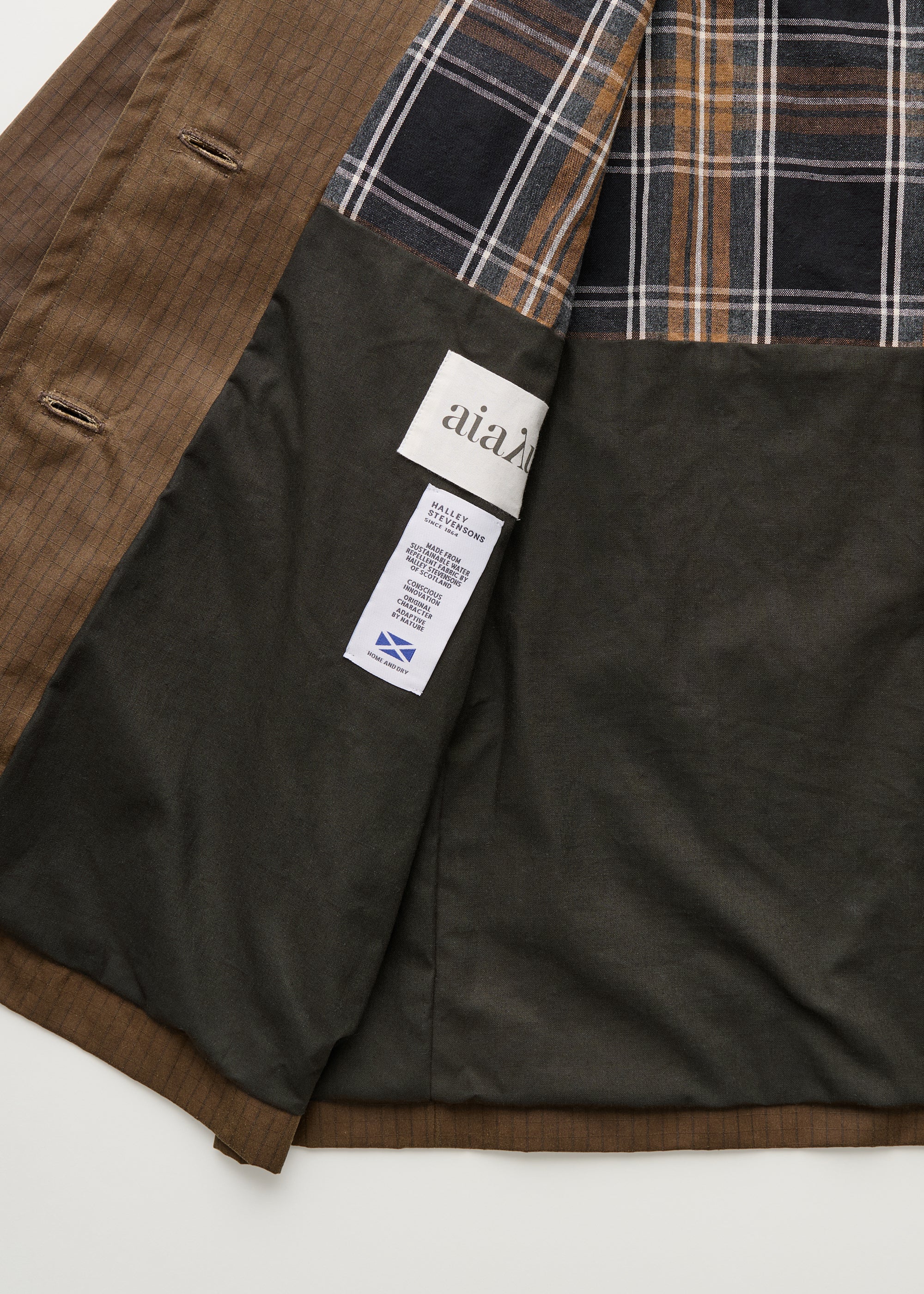Jamie jacket ripstop oilskin | Bark
